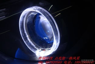 升級視覺體驗 現(xiàn)代朗動第三臺改裝4透鏡搭配光導天使眼與藍色LED惡魔眼